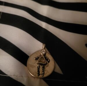 Women's 925 Sterling Silver Triagular (PINK GIRL) Birthstone Pendant